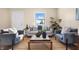 Bright living room with comfy seating and a stylish coffee table at 818 W Broadway St, Alexandria, IN 46001