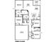 Layout of first floor featuring four bedrooms, garage, and a covered patio at 11275 N Quillow Way, Monrovia, IN 46157