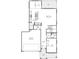One-story floor plan featuring an open kitchen, great room, and garage at 13359 Vickery Ridge Dr, Fishers, IN 46037