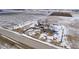 High-angle view of house, silo, and surrounding fields at 18333 N State Road 9, Summitville, IN 46070