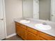 Bathroom with double vanity and wood cabinets at 1941 Acorn Dr, Franklin, IN 46131