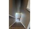 Carpeted stairway descending towards the front entrance at 251 Dyson Dr, Whiteland, IN 46184