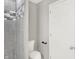 Clean bathroom with toilet and shower at 3015 Olive Branch Rd, Greenwood, IN 46143