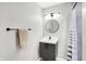 Modern bathroom with shower and floating vanity at 3015 Olive Branch Rd, Greenwood, IN 46143