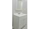 Modern bathroom featuring a white vanity and a mirror at 3153 N Layman Ave, Indianapolis, IN 46218