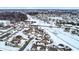 Aerial view of homes in a snow covered neighborhood at 4139 Bella Ct, Indianapolis, IN 46237