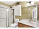 Updated bathroom with a shower and single vanity at 4139 Bella Ct, Indianapolis, IN 46237