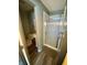 Updated bathroom with a walk-in shower and pedestal sink at 4349 Alhambra Dr, Anderson, IN 46013