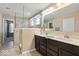 Double vanity bathroom with a large walk-in shower at 6711 Colville Pl, Indianapolis, IN 46236