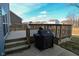 Deck with grill and steps leading to backyard at 6802 Aster Dr, Pendleton, IN 46064