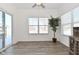 Bright sunroom with tile floor and sliding glass door at 6802 Aster Dr, Pendleton, IN 46064