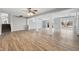 Finished basement with hardwood floors and sliding glass doors at 8810 W Tulip Tree Dr, Muncie, IN 47304