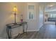 Inviting entryway featuring modern decor, wood floors, and a glimpse into the comfortable living space at 1001 Parker Ln, Westfield, IN 46074