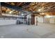 Unfinished basement with exposed beams, concrete floor, and mechanicals at 1084 Chipmunk Ln, Pendleton, IN 46064