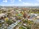 Aerial view showing the property's neighborhood and surrounding area at 128 Wisconsin St, Indianapolis, IN 46225