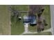 Aerial view of a ranch style home and shed at 1545 S Us 421, Zionsville, IN 46077