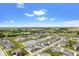 Expansive aerial view of a well-planned community featuring multiple ponds and lush green spaces at 15844 Nocturne Dr, Westfield, IN 46074