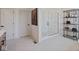 Modern bathroom featuring glass enclosed shower with a sleek minimalist design at 15844 Nocturne Dr, Westfield, IN 46074