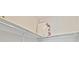 Minimalist closet with white shelving and clothing wrapped in plastic for protection during storage at 15844 Nocturne Dr, Westfield, IN 46074