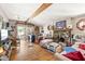 Living room with stone fireplace and hardwood floors at 2230 E 75Th St, Indianapolis, IN 46240
