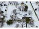 House and large lot aerial view in winter at 2515 Fairfax Rd, Indianapolis, IN 46227