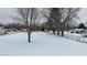 Large backyard covered in snow at 2515 Fairfax Rd, Indianapolis, IN 46227