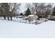 Large backyard covered in snow at 2515 Fairfax Rd, Indianapolis, IN 46227