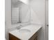 Bathroom vanity features a white countertop, cabinet, and a large mirror above the sink at 4767 E Shadowbrook Dr, Camby, IN 46113