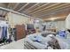 Unfinished basement with plenty of space for storage and recreation at 5230 Berkshire South Blvd, Greenwood, IN 46142