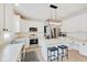 Spacious kitchen featuring white cabinets, stainless steel appliances, and an island at 5230 Berkshire South Blvd, Greenwood, IN 46142