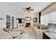 Cozy living room with a fireplace and comfortable seating at 5230 Berkshire South Blvd, Greenwood, IN 46142