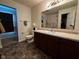 Clean bathroom, featuring a vanity with dark wood cabinets at 6628 Heben Ct, Indianapolis, IN 46113