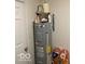 Water heater located in utility closet at 6628 Heben Ct, Indianapolis, IN 46113