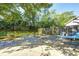 Backyard patio with a weathered fence, offering a serene outdoor space at 7129 Dublin Ln, Indianapolis, IN 46239