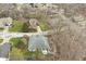 Aerial view of house and neighborhood at 8107 Woodcreek Dr, Indianapolis, IN 46256