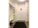 Mudroom with custom shelving, storage, and a convenient bench at 15759 Hargray Dr, Noblesville, IN 46062