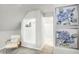 Small bathroom with a shower and modern fixtures at 207 E Ohio St, Fortville, IN 46040
