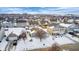 Aerial view of neighborhood with snow-covered homes at 2997 W Longbranch Dr, Monrovia, IN 46157