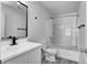 Modern bathroom with white vanity and bathtub at 2997 W Longbranch Dr, Monrovia, IN 46157