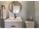 Small bathroom with white vanity and modern fixtures at 6265 Canterbury Dr, Zionsville, IN 46077