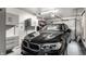 Spacious garage with overhead storage and ample room for a vehicle at 634 E Vermont St, Indianapolis, IN 46202