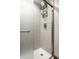 Clean shower with subway tile and glass enclosure at 634 E Vermont St, Indianapolis, IN 46202