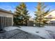 Private backyard with wooden fence and snowy ground at 7042 Tyler Ln, Indianapolis, IN 46217