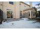 Private backyard patio with access from sliding glass door at 7042 Tyler Ln, Indianapolis, IN 46217