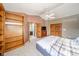 Main bedroom with vaulted ceilings, large closet, and en-suite bathroom at 8022 Talliho Dr, Indianapolis, IN 46256