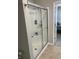 Clean bathroom with sliding glass shower doors at 8737 Twain Ln, Indianapolis, IN 46239