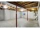 Unfinished basement with high ceilings and plumbing roughed in at 13678 Cunningham Dr, Carmel, IN 46074