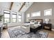 Spacious main bedroom with high ceilings, large windows, and a tranquil atmosphere at 14028 Grannan Ln, Carmel, IN 46074