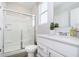 Clean bathroom with a shower/tub combo and vanity at 18932 Seaforth Way, Westfield, IN 46074