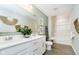 Bathroom with double vanity and bathtub at 18932 Seaforth Way, Westfield, IN 46074